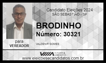 Candidato BRODINHO 2024 - SÃO SEBASTIÃO - Eleições