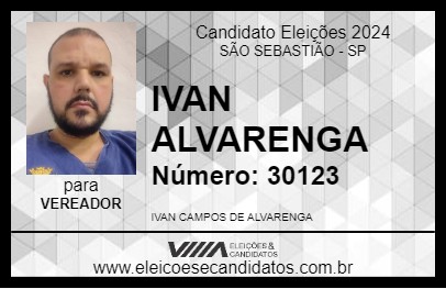 Candidato IVAN ALVARENGA 2024 - SÃO SEBASTIÃO - Eleições