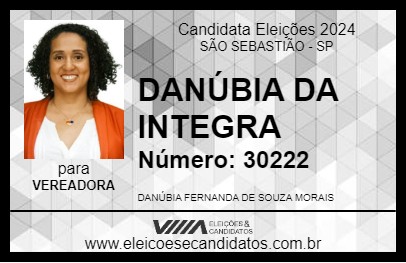 Candidato DANÚBIA DA INTEGRA 2024 - SÃO SEBASTIÃO - Eleições