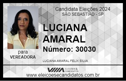 Candidato LUCIANA AMARAL 2024 - SÃO SEBASTIÃO - Eleições