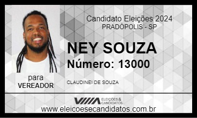 Candidato NEY SOUZA 2024 - PRADÓPOLIS - Eleições