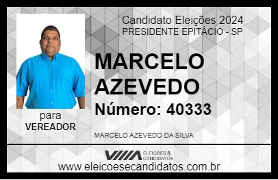 Candidato MARCELO AZEVEDO 2024 - PRESIDENTE EPITÁCIO - Eleições