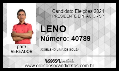 Candidato LENO 2024 - PRESIDENTE EPITÁCIO - Eleições