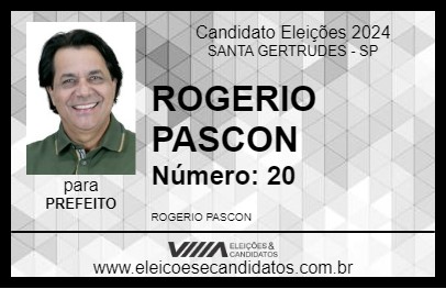 Candidato ROGERIO PASCON 2024 - SANTA GERTRUDES - Eleições