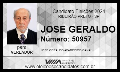 Candidato JOSE GERALDO 2024 - RIBEIRÃO PRETO - Eleições