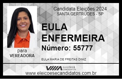 Candidato EULA ENFERMEIRA 2024 - SANTA GERTRUDES - Eleições