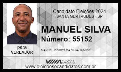 Candidato MANUEL SILVA 2024 - SANTA GERTRUDES - Eleições