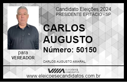 Candidato CARLOS AUGUSTO 2024 - PRESIDENTE EPITÁCIO - Eleições