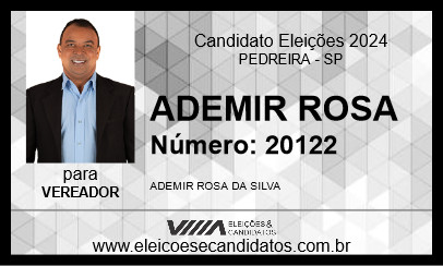 Candidato ADEMIR ROSA 2024 - PEDREIRA - Eleições