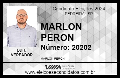 Candidato MARLON PERON 2024 - PEDREIRA - Eleições