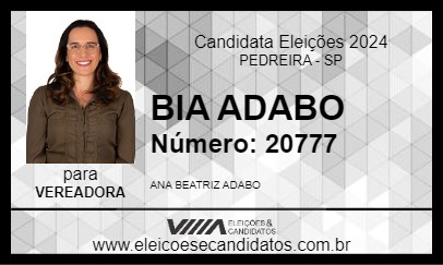 Candidato BIA ADABO 2024 - PEDREIRA - Eleições