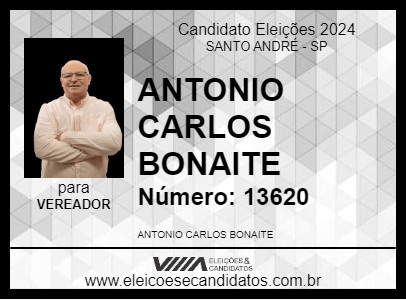 Candidato ANTONIO CARLOS BONAITE 2024 - SANTO ANDRÉ - Eleições