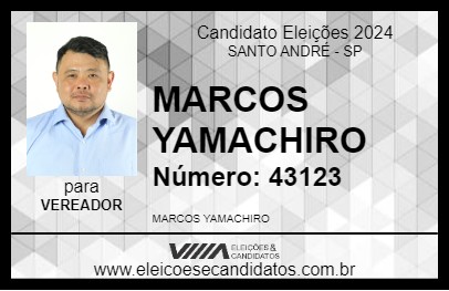 Candidato MARCOS YAMACHIRO 2024 - SANTO ANDRÉ - Eleições