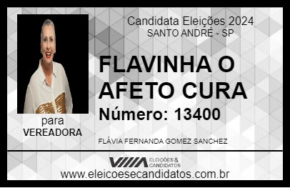 Candidato FLAVINHA O AFETO CURA 2024 - SANTO ANDRÉ - Eleições