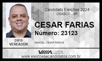 Candidato CESAR FARIAS 2024 - OSASCO - Eleições