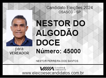 Candidato NESTOR DO ALGODÃO DOCE 2024 - OSASCO - Eleições