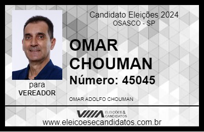 Candidato OMAR CHOUMAN 2024 - OSASCO - Eleições