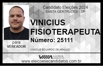 Candidato VINICIUS FISIOTERAPEUTA 2024 - SANTA GERTRUDES - Eleições