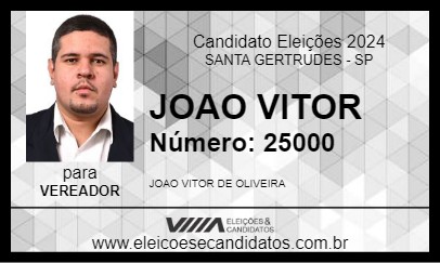 Candidato JOAO VITOR 2024 - SANTA GERTRUDES - Eleições