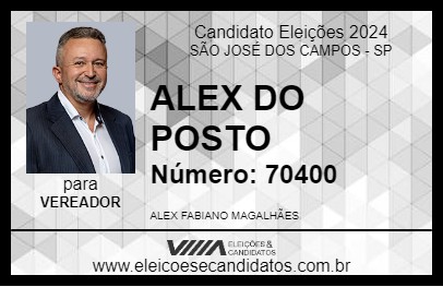 Candidato ALEX DO POSTO 2024 - SÃO JOSÉ DOS CAMPOS - Eleições