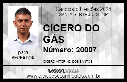 Candidato CICERO DO GÁS 2024 - SANTA GERTRUDES - Eleições