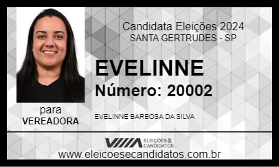 Candidato EVELINNE 2024 - SANTA GERTRUDES - Eleições