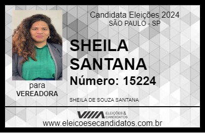 Candidato SHEILA SANTANA 2024 - SÃO PAULO - Eleições