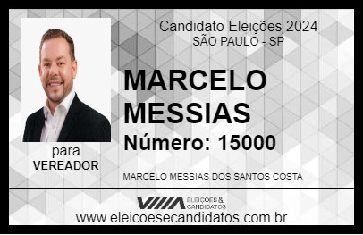 Candidato MARCELO MESSIAS 2024 - SÃO PAULO - Eleições