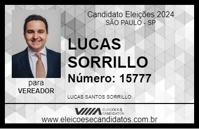 Candidato LUCAS SORRILLO 2024 - SÃO PAULO - Eleições