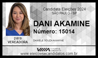 Candidato DANI AKAMINE 2024 - SÃO PAULO - Eleições