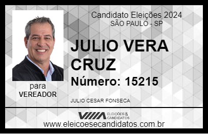 Candidato JULIO VERA CRUZ 2024 - SÃO PAULO - Eleições