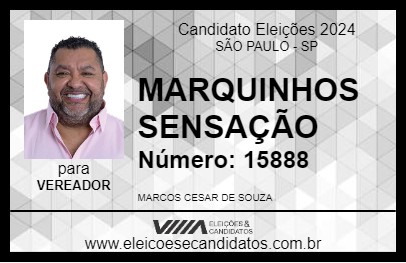 Candidato MARQUINHOS SENSAÇÃO 2024 - SÃO PAULO - Eleições