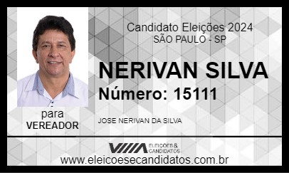 Candidato NERIVAN SILVA 2024 - SÃO PAULO - Eleições