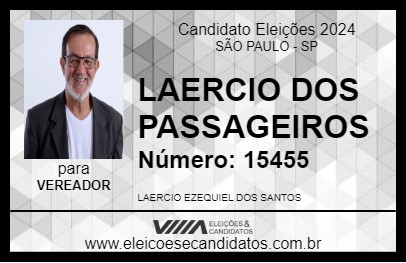 Candidato LAERCIO DOS PASSAGEIROS 2024 - SÃO PAULO - Eleições