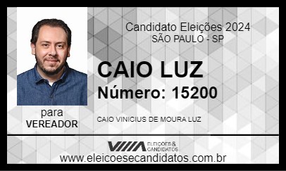 Candidato CAIO LUZ 2024 - SÃO PAULO - Eleições