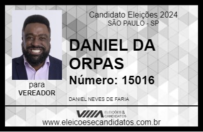 Candidato DANIEL DA ORPAS 2024 - SÃO PAULO - Eleições