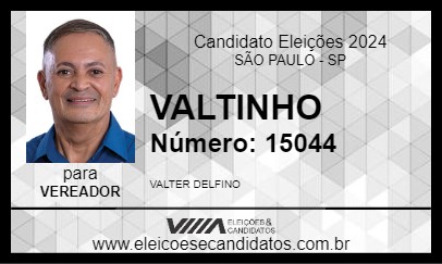 Candidato VALTINHO 2024 - SÃO PAULO - Eleições