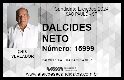 Candidato DALCIDES NETO 2024 - SÃO PAULO - Eleições