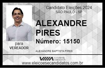 Candidato ALEXANDRE PIRES 2024 - SÃO PAULO - Eleições