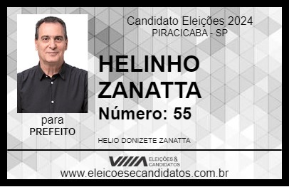 Candidato HELINHO ZANATTA 2024 - PIRACICABA - Eleições