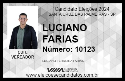 Candidato LUCIANO FARIAS 2024 - SANTA CRUZ DAS PALMEIRAS - Eleições