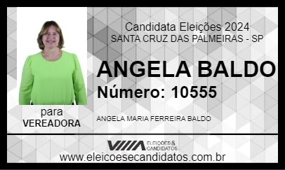 Candidato ANGELA BALDO 2024 - SANTA CRUZ DAS PALMEIRAS - Eleições