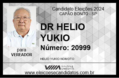 Candidato DR HELIO YUKIO 2024 - CAPÃO BONITO - Eleições