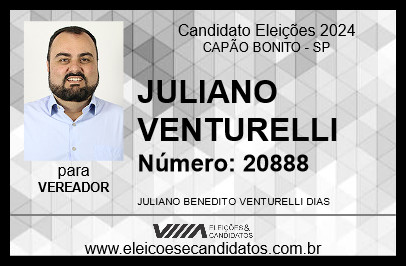 Candidato JULIANO VENTURELLI 2024 - CAPÃO BONITO - Eleições