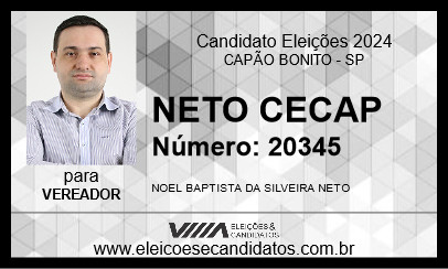 Candidato NETO CECAP 2024 - CAPÃO BONITO - Eleições