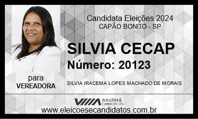 Candidato SILVIA CECAP 2024 - CAPÃO BONITO - Eleições