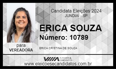 Candidato ERICA SOUZA 2024 - JUNDIAÍ - Eleições