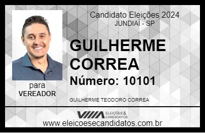 Candidato GUILHERME CORREA 2024 - JUNDIAÍ - Eleições