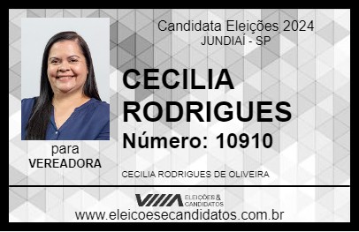 Candidato CECILIA RODRIGUES 2024 - JUNDIAÍ - Eleições