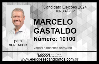 Candidato MARCELO GASTALDO 2024 - JUNDIAÍ - Eleições